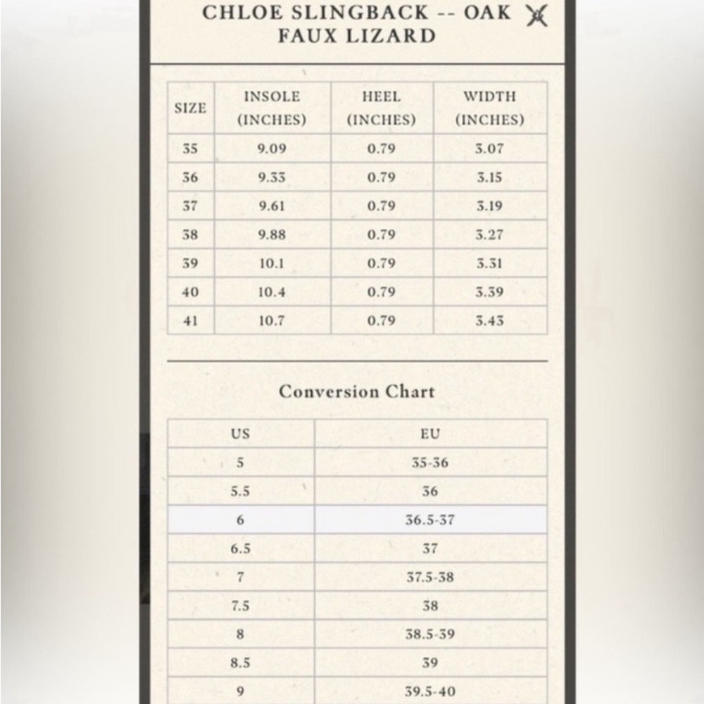 Doen Chloe Slingback in Oak Faux Lizard Leather Size 41 Euro - Picture 9 of 9